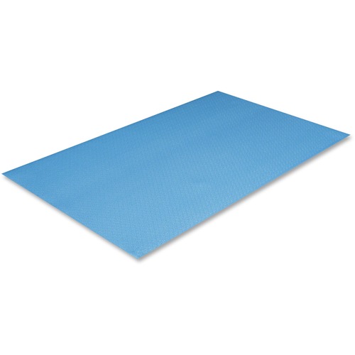 Crown Mats Comfort-King Anti-fatigue Mat - Floor, Indoor - 36" Length x 24" Width x 0.375" Thickness - Rectangular - Extra Bounce - Sponge, PVC Foam - Royal Blue - 1 Each