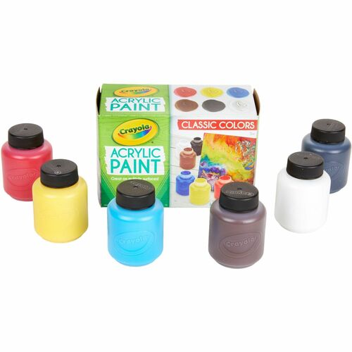 Crayola Washable Kids' Paint Set - 2 fl oz - 6 / Set - CYO541204