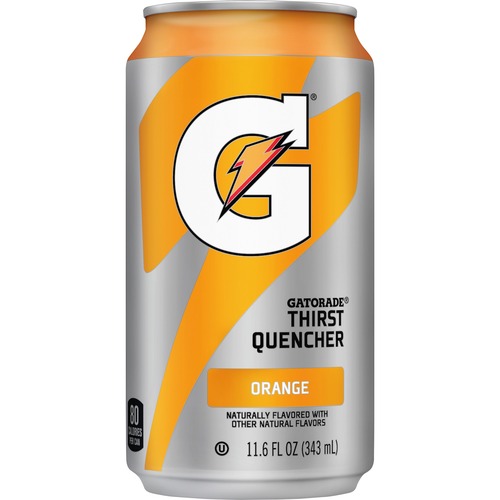 Gatorade Orange-Flavored Thirst Quencher - Ready-to-Drink - 11.60 fl oz (343 mL) - Can - 24 / Carton