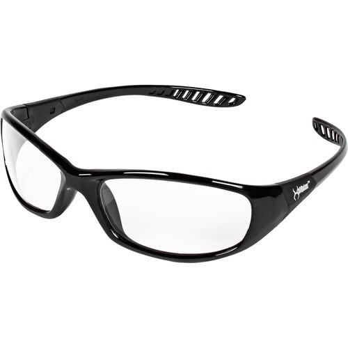 Kleenguard V40 Hellraiser Safety Eyewear - Ultraviolet Protection - Clear Lens - Black Frame - Lightweight, Flexible, Comfortable - 1 Each