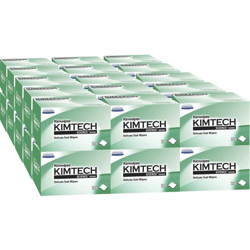 KIMTECH Science Kimwipes Delicate Task Wipers - 1 Ply - 4.39" x 8.20" - White - Virgin Fiber - 286 Per Box - 30 / Carton