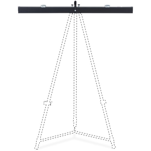 Lorell Telescoping Easel Pad Holder - 27.9" Length - Aluminum - Black - Pad Retainers - LLR32109