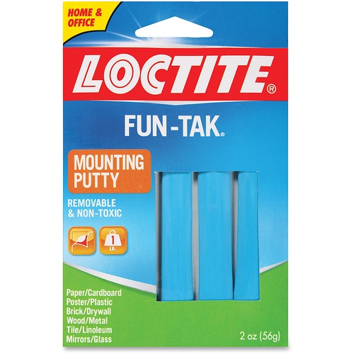 Loctite Fun Tak Mounting Putty - Moisture Resistant - For Multipurpose - 1 Each - Blue