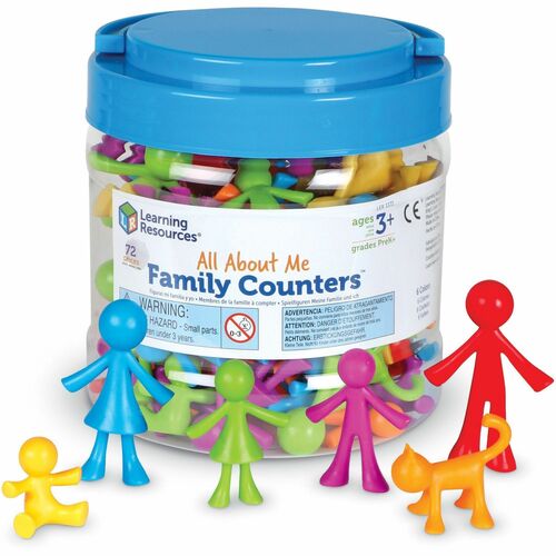 Learning Resources All About Me Family Counters Set - Learning Theme/Subject - Assorted - 72 / Pack - Counting & Sorting - LRN3372