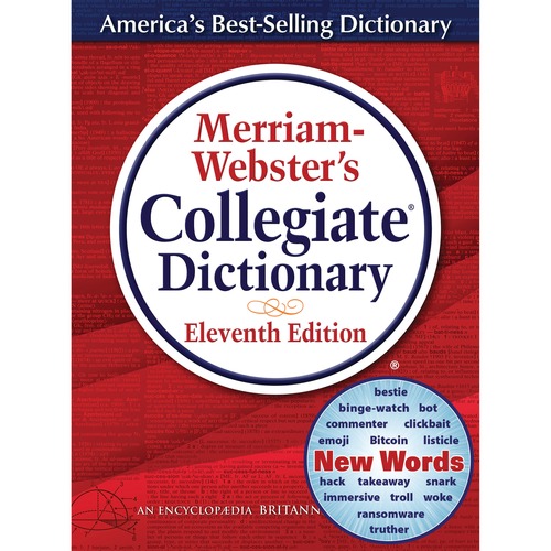 Merriam-Webster 11th Edition Collegiate Dictionary Printed/Electronic Book - Hardcover, CD-ROM - English - PC, Mac