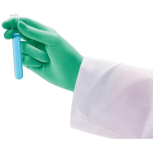 Medline Professional Latex Exam Gloves - X-Large Size - Green - Textured, Stretchable, Non-sterile - For Laboratory Application - 90 / Box - 9.50" Glove Length