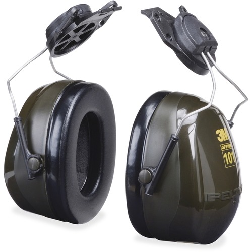 Peltor Optime Earmuff Cap-Mount Headset - Noise Protection - Foam, ABS Plastic, ABS Plastic - Black - Comfortable, Noise Reduction - 1 Each