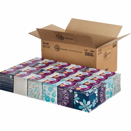 Puffs Ultra Facial Tissue - White - 56 Per Box - 24 / Carton