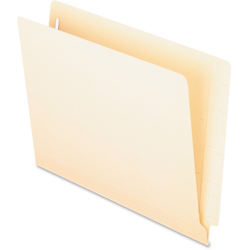 Pendaflex Straight Tab Cut Letter Recycled End Tab File Folder - 2" Folder Capacity - 8 1/2" x 11" - 400 Sheet Capacity - 2 Fastener(s) - Manila - 10% Fiber Recycled - 50 / Box