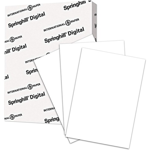 Springhill Multipurpose Cardstock - White - 92 Brightness - Letter - 8 1/2" x 11" - 90 lb Basis Weight - Smooth, Hard - 250 / Pack - Acid-free - White