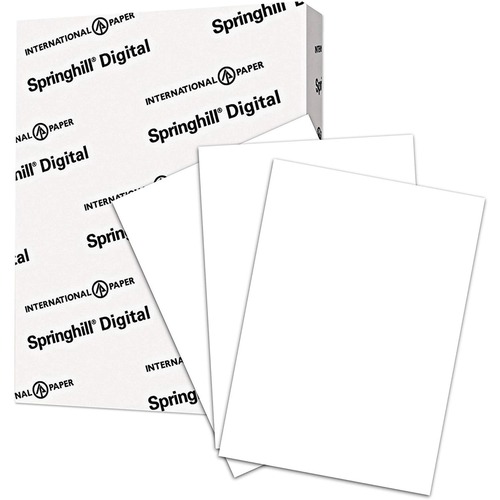 Springhill Multipurpose Cardstock - White - 92 Brightness - Letter - 8 1/2" x 11" - 110 lb Basis Weight - Smooth, Hard - Acid-free - White - 250 / Pack