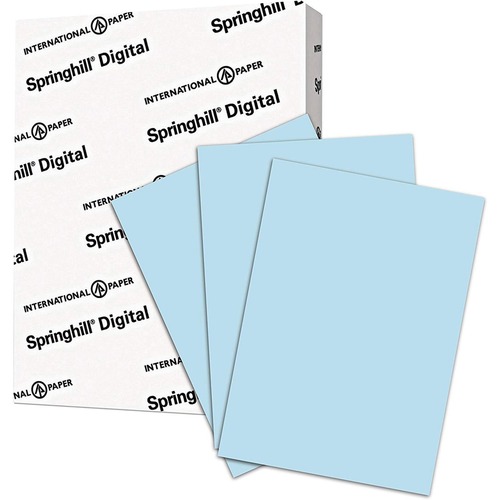 Springhill Multipurpose Cardstock - Blue - 92 Brightness - Letter - 8 1/2" x 11" - 90 lb Basis Weight - Smooth, Hard - 250 / Pack - Acid-free - Blue