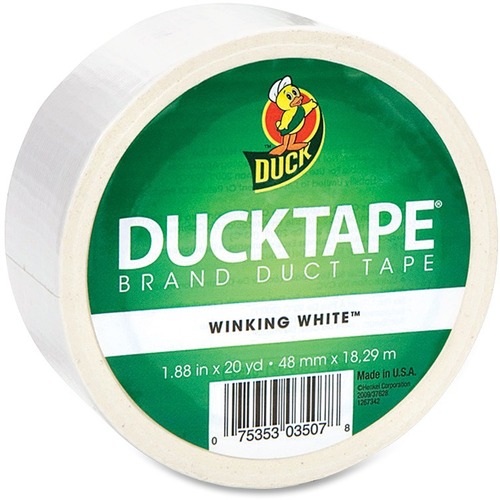 Duck Color Tape - White - 20 yd (18.3 m) Length x 1.88" (47.8 mm) Width - 1 Each - White - Duct Tapes - DUC1265015