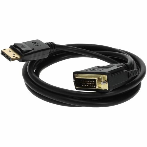 AddOn DisplayPort/DVI-D Video Cable - 6 ft DisplayPort/DVI-D Video Cable for Monitor, Video Device - First End: 1 x DisplayPort Digital Audio/Video - Male - Second End: 1 x 25-pin DVI-D (Dual-Link) Digital Video - Male - Black - 5