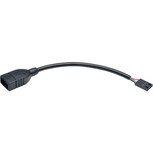 Tripp Lite USB 2.0 A Female to USB Motherboard 4-PIN IDC Header Cable 6 IN - USB/IDC for Motherboard - 6" - 1 x Type A Female USB - 1 x IDC USB Header - Black"