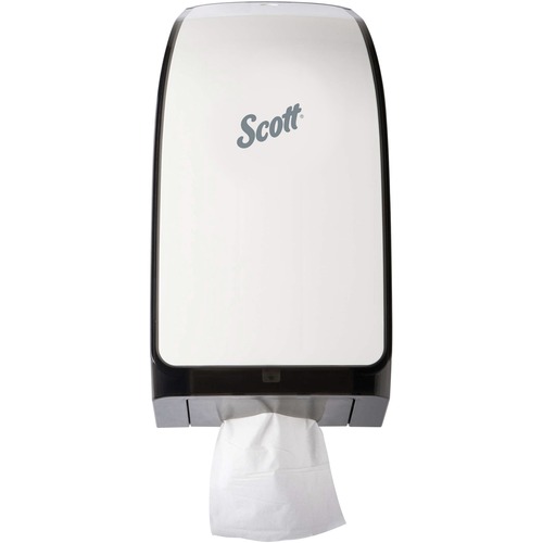 Scott Hygienic Bathroom Tissue Dispenser - 2 x Full Clip, 1 x Partial Clip - 13.3" Height x 7" Width x 5.7" Depth - White - Translucent, See-through Design - 1 Each