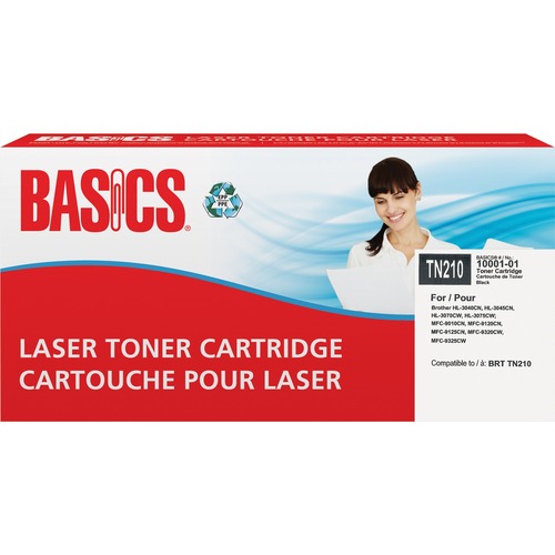Basics® Remanufactured Laser Cartridge (Brother TN210) Black - Laser - High Yield - 2500 Pages