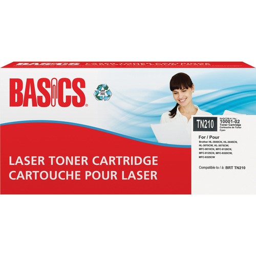 Basics® Remanufactured Laser Cartridge (Brother TN210) Cyan - Laser - High Yield - 1400 Pages