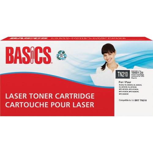 Basics® Remanufactured Laser Cartridge (Brother TN210) Magenta - Laser - High Yield - 1400 Pages