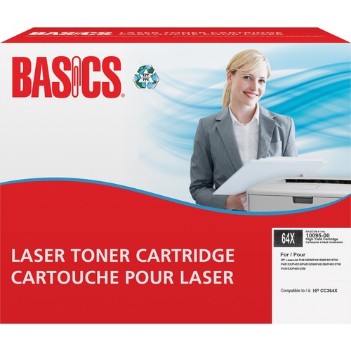 Basics® Remanufactured Laser Cartridge High Yield (HP 64X) Black - Laser - High Yield - 24000 Pages