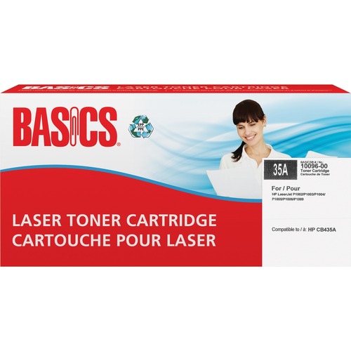 Basics® Remanufactured Laser Cartridge (HP 35A) Black - 1500 Pages