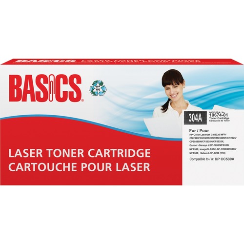 Basics® Remanufactured Laser Cartridge (HP 304A) Black - Laser - 3500 Pages