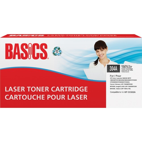Basics® Remanufactured Laser Cartridge (HP 304A) Yellow - Laser - 2800 Pages