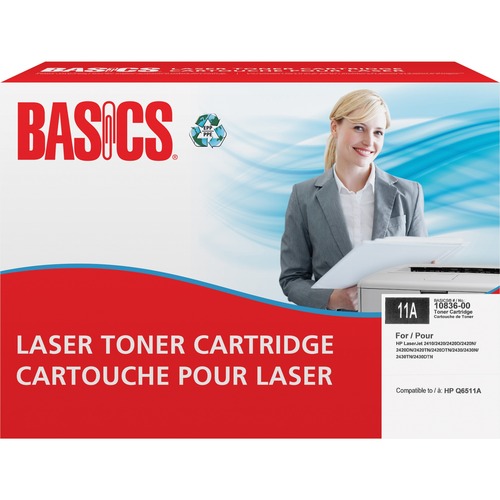 Basics® Remanufactured Laser Cartridge (HP 11A) Black - Laser - 6000 Pages