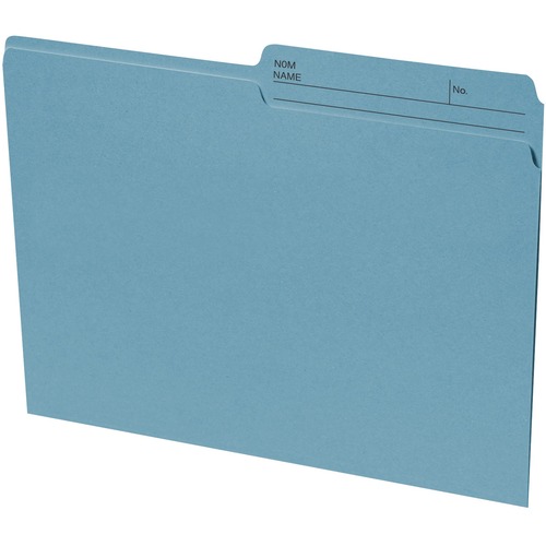 Basics® Coloured Reversible File Folders Letter Teal 100/box - 8 1/2" x 11" - Teal - 100 / Box