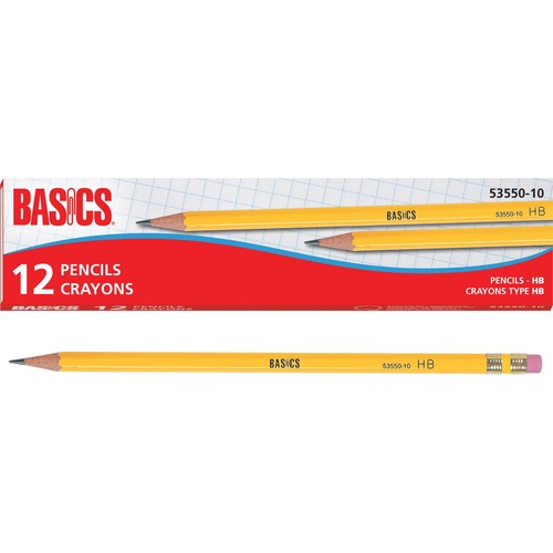 Basics® Pencils HB 12/box - HB Lead - 12 / box