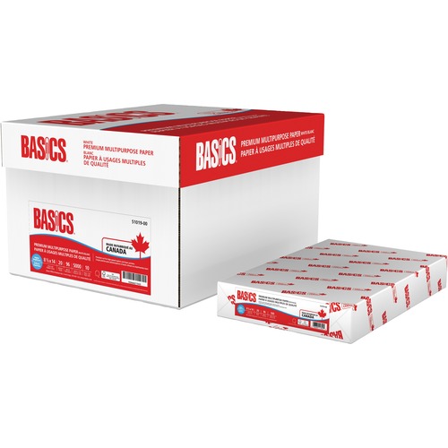 Basics Multipurpose Copy Printer Paper, 20 Pound, White, 96  Brightness, 8