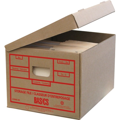 Basics® Attached-Lid Storage Boxes 12" x 15" x 10" 25/pkg