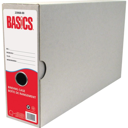 Basics® Recycled Binding Cases Legal 6/pkg - 8 1/2" x 14" - Grey - 100% Recycled - 6 / Pack