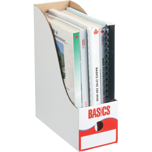 Basics® Magazine Files 4/pkg - Wood Grain - Fiberboard - 4 / Pack