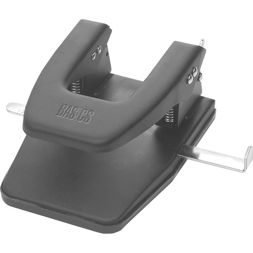 Basics® Two-Hole Punch - 2 Punch Head(s) - 16 Sheet - 1/4" Punch Size