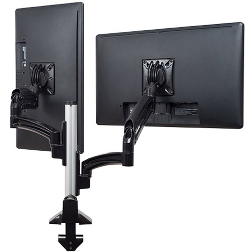 Chief Kontour Dual Display Column Monitor Arm - For Displays 10-32" - Black - Height Adjustable - 10" to 30" Screen Support - 44 lb Load Capacity - 100 x 100, 75 x 75 - Yes - 1 Each