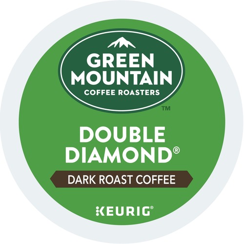 Green Mountain Coffee Roasters® K-Cup Double Diamond Coffee - Compatible with Keurig Brewer - Regular - Dark - K-Cup - Black Diamond - 24 Box - 4 / Carton