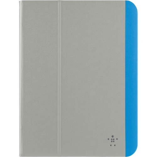 Belkin Slim Style Carrying Case (Folio) for 10" Apple iPad Air Tablet - Stone, Cyan - Water Resistant, Scratch Resistant Interior, Slip Resistant Interior, Spill Resistant, Dirt Resistant - Silicone Body - Suede, MicroFiber Interior Material