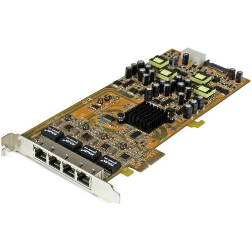 StarTech.com 4 Port Gigabit Power over Ethernet PCIe Network Card - PSE / PoE PCI Express NIC - Add 4 Gigabit Power over Ethernet ports to a PCI Express-enabled computer - 4 Port Gigabit Power over Ethernet PCIe Network Card - PSE / PoE PCI Express NIC - 