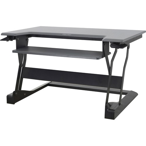 Ergotron Workfit-T, Sit-Stand Desktop Workstation (Black) - Rectangle Top - 35" Table Top Width x 23" Table Top Depth x 35" Width x 25" Depth - Black - Workstations/Computer Desks - ERG33397085