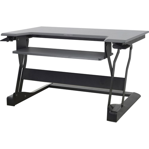 Ergotron Workfit-T, Sit-Stand Desktop Workstation (White) - Rectangle Top - 35" Table Top Width x 23" Table Top Depth