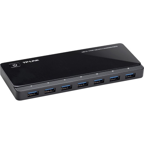 TP-Link UH720 - Powered USB Hub 3.0 with 7 USB 3.0 Data Ports and 2 Smart Charging USB Ports - Compatible with Windows, Mac, Chrome & Linux OS, with Power On/Off Button, 12V/4A Power Adapter