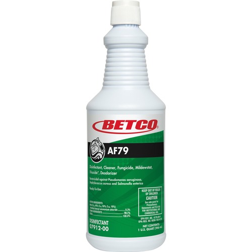 Betco AF79 Acid-Free Bathroom Cleaner - For Restroom - Ready-To-Use - 32 fl oz (1 quart) - Citrus Bouquet Scent - 1 Each - Disinfectant, Deodorize - Clear Blue