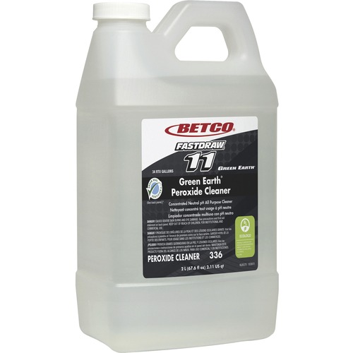 Betco Green Earth Peroxide Cleaner - FASTDRAW 11 - For Floor, Shower, Glass, Tile, Grout, Bathroom - Concentrate - 67.6 fl oz (2.1 quart) - Citrus ScentBottle - 1 Each - Non-corrosive, Deodorize - Clear