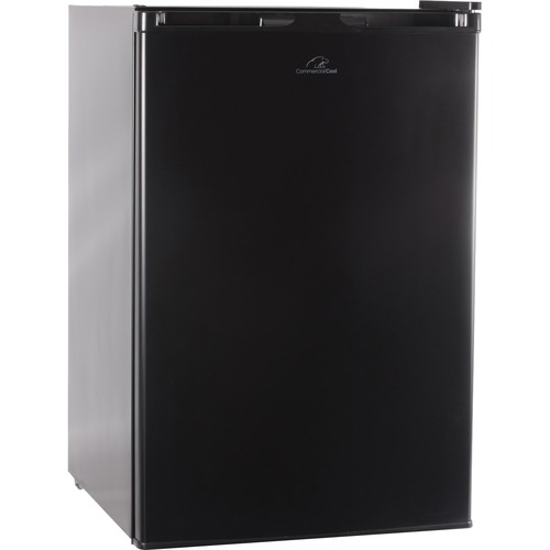 Commercial Cool CCR45B Refrigerator/Freezer - 4.50 ft³ - Manual Defrost - Flat Back - Manual Defrost - Reversible - 4.21 ft³ Net Refrigerator Capacity - 0.29 ft³ Net Freezer Capacity - Black - Steel, Copper, Aluminum, PVC, Polyurethane, Polystyrene