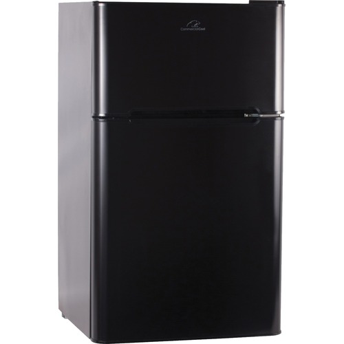 Commercial Cool CCRD32B Refrigerator/Freezer - 3.20 ft³ - Manual Defrost - Flat Back - Manual Defrost - 2.35 ft³ Net Refrigerator Capacity - 0.85 ft³ Net Freezer Capacity - Black - Steel, Copper, Aluminum, PVC, Polyurethane, Polystyrene