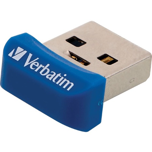 Verbatim 16GB Store 'n' Stay Nano USB 3.0 Flash Drive - Blue - 16 GB - USB 3.0 - Blue - Lifetime Warranty - 1 Each - USB Drives - VER98709