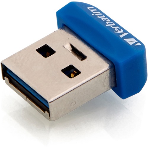 Verbatim 32GB Store 'n' Stay Nano USB 3.0 Flash Drive - Blue - 32 GB - USB 3.0 - Blue - 1 Each = VER98710
