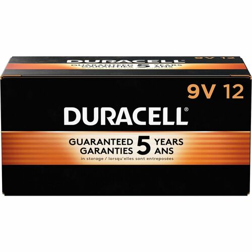 Duracell 9-Volt Coppertop Alkaline Batteries - For Multipurpose - 9V - 12 / Box