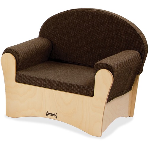 Jonti-Craft Komfy Chair - Espresso Fabric Seat - Baltic - Acrylic - 1 Each